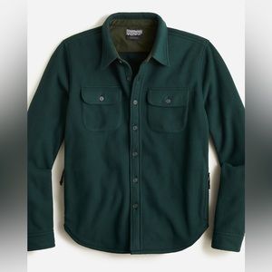 J. Crew Men’s Nordic Recycled Microfleece Shirt Jacket GREEN Size L